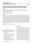 Research paper thumbnail of Diversity of plants used in the management of hypertension by three associations of traditional healers along a climate gradient in Burkina Faso