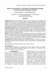 Research paper thumbnail of Blood Urea Nitrogen as a Predictor of In-Hospital Mortality in Acute Coronary Syndrome Patients