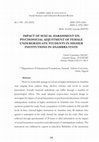 Research paper thumbnail of Impact of Sexual Harassment on Psychosocial Adjustment of Female Undergraduate Students in Higher Institutions in Anambra State