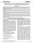 Research paper thumbnail of Statistical Analysis of the Journal of Saidu Medical College, Swat, Pakistan