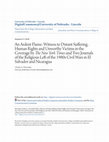 Research paper thumbnail of An Ardent Flame: Witness to Distant Suffering, Human Rights and Unworthy Victims in the Coverage by The New York Times and Two Journals of the Religious Left of the 1980s Civil Wars in El Salvador and Nicaragua