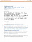 Research paper thumbnail of Emerging from the Shadows: Civil War, Human Rights, and Peacebuilding Among Peasants and Indigenous Peoples in Colombia and Peru in the Late 20TH and Early 21ST Centuries