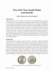 Research paper thumbnail of Two 1921 New South Wales coin hoards