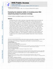 Research paper thumbnail of Evaluating the analytical validity of circulating tumor DNA sequencing assays for precision oncology