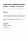 Research paper thumbnail of Discordant time trends in maternal body size and offspring birthweight of term deliveries in France between 1972 and 2003: data from the French National Perinatal Surveys