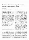 Research paper thumbnail of Evaluation of information on genetic resources activities of some legumes in Ghana