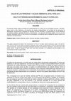 Research paper thumbnail of Artículo Original Salud De Las Personas y Calidad Ambiental en El Perú, 2014 Health of Persons and Environmental Quality in Peru, 2014