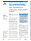 Research paper thumbnail of Abortion attempts without clinical supervision among transgender, nonbinary and gender-expansive people in the United States