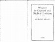 Research paper thumbnail of Wisdom in Classical and Biblical Tradition