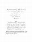 Research paper thumbnail of On the emergence of an MFN club: equal treatment in an unequal world