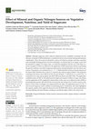 Research paper thumbnail of Effect of Mineral and Organic Nitrogen Sources on Vegetative Development, Nutrition, and Yield of Sugarcane