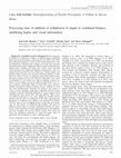 Research paper thumbnail of Processing time of addition or withdrawal of single or combined balance-stabilizing haptic and visual information