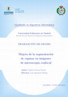 Research paper thumbnail of Mejora de la segmentación de espinas en imágenes de microscopía confocal