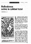 Research paper thumbnail of Reflexiones sobre la calidad total