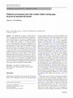 Research paper thumbnail of Polluted environment and cold weather induce laying gaps in great tit and pied flycatcher