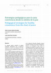 Research paper thumbnail of Estrategias pedagógicas para la sana convivencia desde la cátedra de la paz