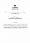 Research paper thumbnail of Determining Training Demand for an Expanding Military Organisation