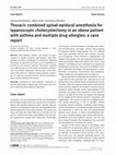 Research paper thumbnail of Thoracic combined spinal epidural anesthesia for laparoscopic cholecystectomy: A feasibility study