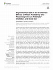 Research paper thumbnail of Experimental Test of the Combined Effects of Water Availability and Flowering Time on Pollinator Visitation and Seed Set