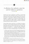 Research paper thumbnail of A Collection of No Authority: Canon Law and the Collectio 91 capitulorum