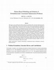 Research paper thumbnail of Pattern-Based Modeling and Solution of Probabilistically Constrained Optimization Problems