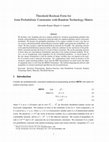 Research paper thumbnail of Threshold Boolean form for joint probabilistic constraints with random technology matrix