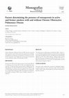 Research paper thumbnail of Factors determining the presence of osteoporosis in active and former smokers