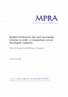 Research paper thumbnail of Kaldor-Verdoorn's law and increasing returns to scale