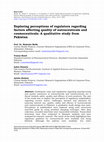 Research paper thumbnail of Exploring perceptions of regulators regarding factors affecting quality of nutraceuticals and cosmeceuticals