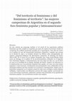 Research paper thumbnail of “Del territorio al feminismo y del feminismo al territorio”: las mujeres campesinas de Argentina en el segundo foro feminista popular y latinoamericano