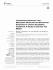 Research paper thumbnail of Constitutive Serotonin Tone Modulates Molecular and Behavioral Response to Chronic Fluoxetine Treatment: A Study on Genetic Rat Model