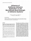 Research paper thumbnail of Influence of Additional Adhesive Application on the Microtensile Bond Strength of Adhesive Systems