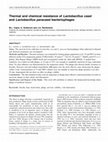 Research paper thumbnail of Thermal and chemical resistance of Lactobacillus casei and Lactobacillus paracasei bacteriophages