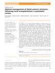 Research paper thumbnail of Optimal management of distal ureteric strictures following renal transplantation: a systematic review