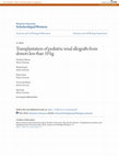 Research paper thumbnail of Transplantation of pediatric renal allografts from donors less than 10 kg