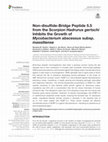 Research paper thumbnail of Non-disulfide-Bridge Peptide 5.5 from the Scorpion Hadrurus gertschi Inhibits the Growth of Mycobacterium abscessus subsp. massiliense