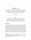 Research paper thumbnail of A network-based computational model showing responses to changing environmental constraints similar to patterns observed in the dynamics of the Covid-19 event