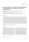 Research paper thumbnail of Hemiarthroplasty is an effective surgical method to manage unstable trochanteric fractures in elderly people