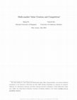 Research paper thumbnail of Multimarket Value Creation and Competition