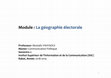 Research paper thumbnail of Cours MYAHYAOUI Geographie Electorale Version