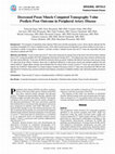 Research paper thumbnail of Decreased Psoas Muscle Computed Tomography Value Predicts Poor Outcome in Peripheral Artery Disease