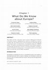 Research paper thumbnail of What Do We Know about Europe?