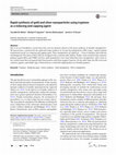 Research paper thumbnail of Rapid synthesis of gold and silver nanoparticles using tryptone as a reducing and capping agent