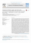 Research paper thumbnail of Comparison of behavior analytic and eclectic early interventions for young children with autism after three years