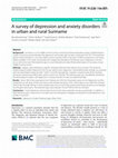 Research paper thumbnail of A survey of depression and anxiety disorders in urban and rural Suriname