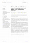 Research paper thumbnail of Norms and T-scores for screeners of alcohol use, depression and anxiety in the population of Suriname