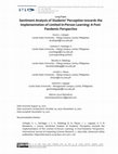 Research paper thumbnail of Sentiment Analysis of Students’ Perception towards the Implementation of Limited In-Person Learning: A Post-Pandemic Perspective