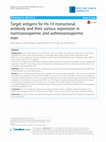 Research paper thumbnail of Target antigens for Hs-14 monoclonal antibody and their various expression in normozoospermic and asthenozoospermic men