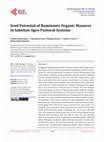 Research paper thumbnail of Seed Potential of Ruminants Organic Manures in Sahelian Agro-Pastoral Systems