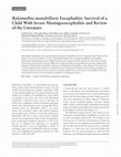 Research paper thumbnail of Balamuthia mandrillaris Encephalitis: Survival of a Child With Severe Meningoencephalitis and Review of the Literature